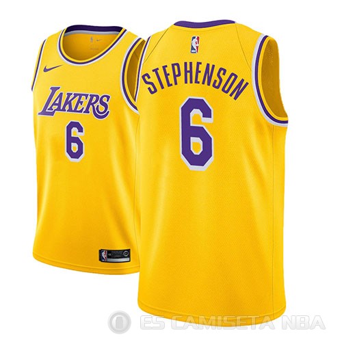 Camiseta Lance Stephenson #6 Los Angeles Lakers Icon 2018-19 Oro - Haga un click en la imagen para cerrar